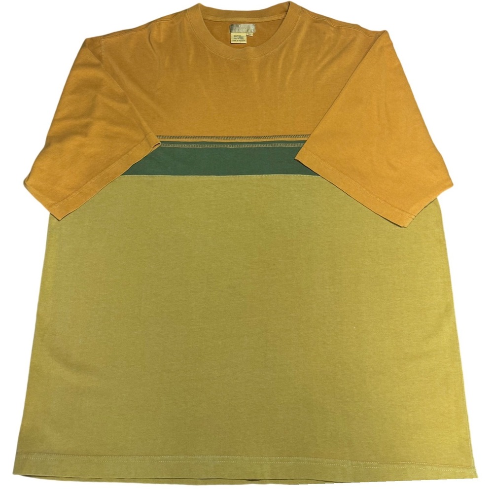 The Territory Ahead T-Shirt Cotton Colorblock‎ Gold Yellow XL Vintage Style